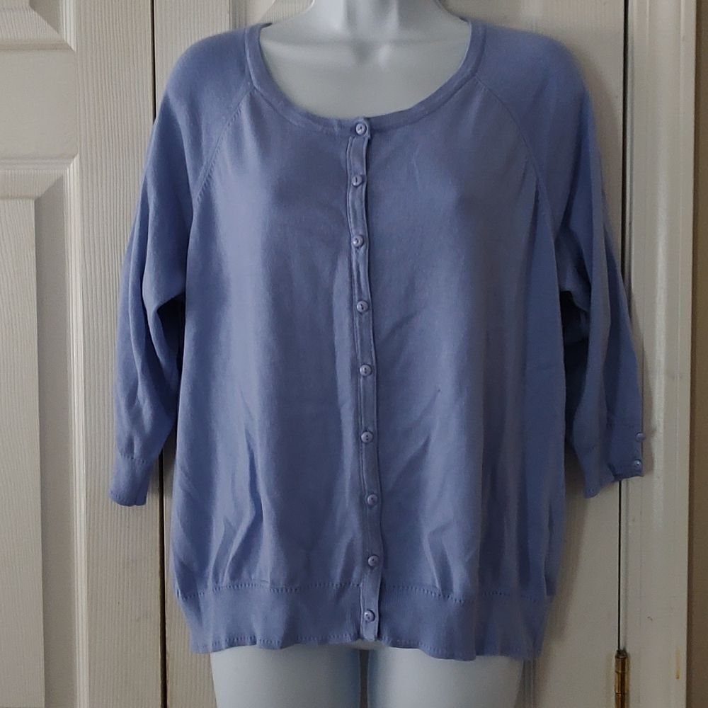 Maurices  baby blue  button down cardigan Sz XXL